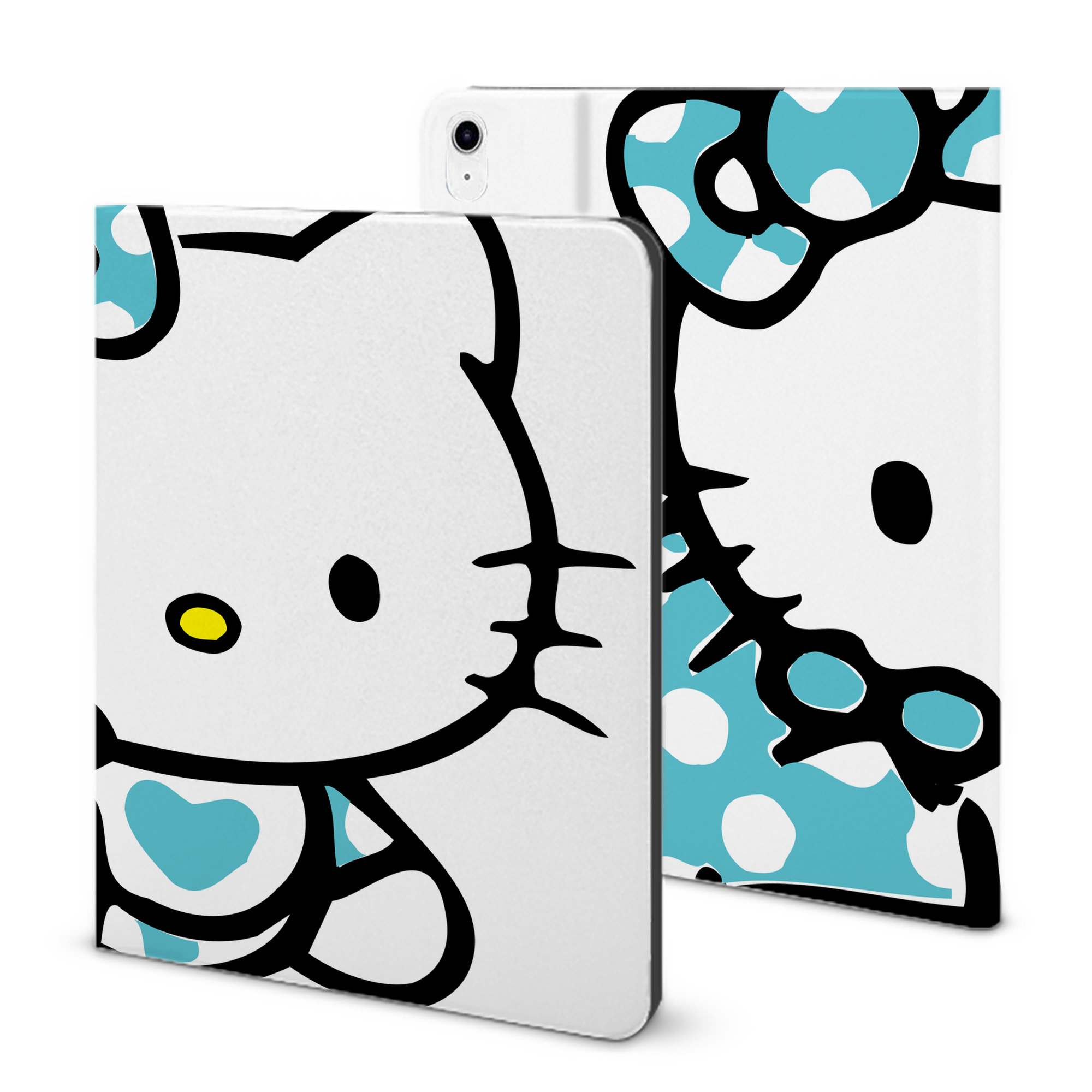 （画像用） Hello Kitty ハローキティ IPad ケース ブック型 PUレザー TPU 耐衝撃 軽量 薄型 ペン収納なし 全面保護 IPad 各モデル対応